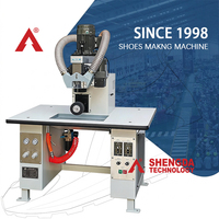 Machine de ponçage et de polissage des bords de semelles en caoutchouc EVA pour la production de chaussures, avec collecteurs de poussière pour surfaces et côtés des semelles