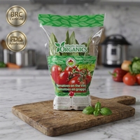 Sacs coniques personnalisés en CPP pour légumes avec trous de ventilation, emballage alimentaire recyclable de qualité alimentaire pour fruits, sacs à soufflet thermoscellables