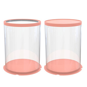 Cake Packaging Cake 6 Inches PET Plastic Round Wedding Transparent Tall Clear Cake Packaging Boxes