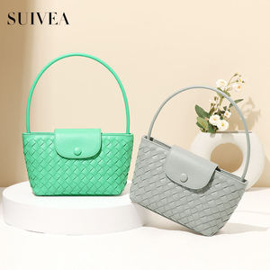 Nueva calidad táctil versátil para mujer, bolso trenzado con asa tejida a la moda Simple, bolso cruzado de punto, bolso hecho a mano - Product Image 1