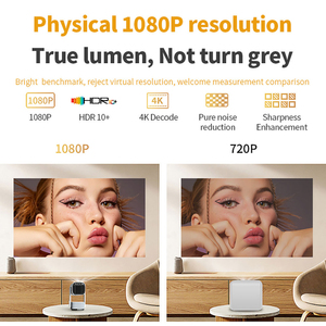 Proiettore Professionale da Esterno Pico a Corto Raggio, 3D HD 1080P 4K, Supporto Dual-band <span class=keywords><strong>per</strong></span> LCD LED, Autofocus e Correzione Keystone - Product Image 4