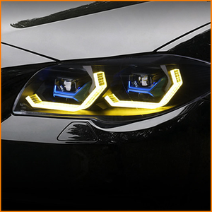 Conjunto de Faros LED para BMW Serie 5 F10 F11 F18, Actualización OSS con Lente de Proyector Láser Dual Directo, 2011 <span class=keywords><strong>2012</strong></span> 2013 2014 2015 2016 - Product Image 4