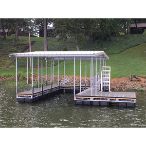 Pontón de aluminio flotante casa flotante elevación Jet Ski Dock plataforma flotante con techo - Product Image 3