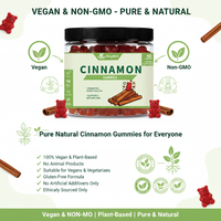 Gummies à la cannelle de Ceylan pour la régulation du sucre, supplément neuroprotecteur avec chrome et extrait d'écorce de cannelle