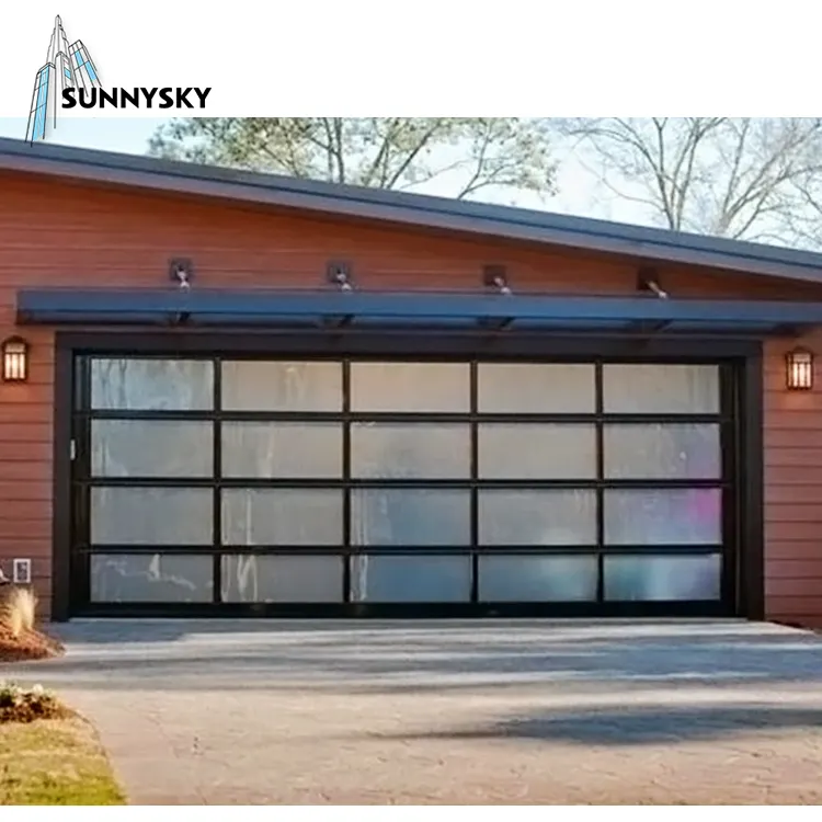 Sunny sky brandneue anpassen 10x7 Aluminium Glas Garagentor mit Motor