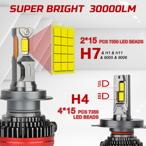 Super brillante 180W 30000LM 6500K coche LED faro bombillas <span class=keywords><strong>IP68</strong></span> impermeable H4 H7 H11 9005 9006 H3 H13 modelos A3 A1 A8 - Product Image 2