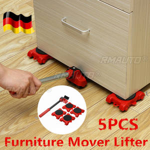 Herramienta de Transporte de Muebles de Alta Resistencia, Juego de 4 Rodillos y 1 Barra con Ruedas para Levantar y Mover Muebles - Product Image 1