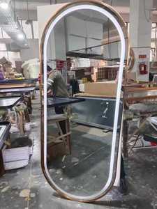 Contemporary Styled Wall Hair Mirror for Salons Internet Celebrity Famed Framed Metal Dressing Mirror - Product Image 4