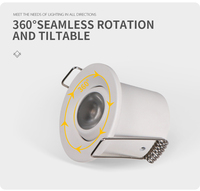 Mini projecteur encastré en aluminium cardan petit Downlight Angle de faisceau étroit Spot réglable LED