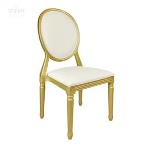 Avrupa tarzı toptan chivari demir altın gül altın sandalyeler düğün sandalyeleri parti etkinlikleri için
