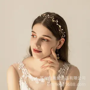 2312O524 Star bride headband set simple and elegant manufacturers wholesale studio modeling accessories