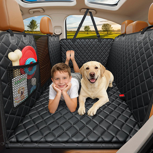 Funda Protectora Rígida para Asiento Trasero de Coche para Perros, Extensor de Asiento, Hamaca para Mascotas, Cama de Viaje con Ventana de Malla y Solapas Laterales - Product Image 1