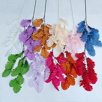 Feuille artificielle de haute qualité PT-PL026, feuille colorée à tige unique pour la décoration de mariage, décoration d'événements à domicile, fête, faite à la main