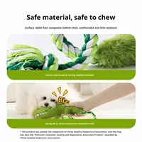Jouet à mâcher pour chien en tissu Oxford noué, couineur, résistant aux morsures, pour le nettoyage des dents et l'entraînement interactif des petits chiens