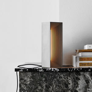 Lampe de table nordique design, lumière de nuit à dégradé, fonction créative, lampe murale en plâtre de ciment pour chambre à coucher, chevet, créative - Product Image 2