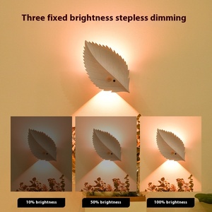Creative Leaf Shaped Night <b>Light</b> USB Rechargeable Stepless Dimming <b>Wall</b> Lamp 10 Colors Bedside Lamps Bedroom Decoration - Product Image 4