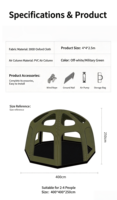 Tente dôme gonflable pour glamping, 5 à 8 personnes, tissu Oxford, imperméable, coupe-vent, tente de camping familiale pour l'aventure en plein air