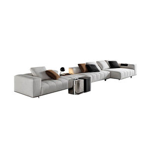 नए डिजाइन लाउंज इटैलियन मॉड्यूलर शैली उच्च अंत कपास आधुनिक न्यूनतम रहने वाले कमरे सोफे 3 सीटर रहने वाले कमरे सोफे - Product Image 3