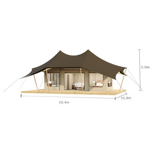 Carpa de Lujo Impermeable para Acampar al Aire Libre, Casa Prefabricada Retráctil para Glamping con Baño RT87 Nuestra Pr - Product Image 1