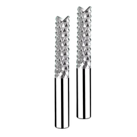 Fresa de Carburo Sólido VAYNE con Recubrimiento, 55HRC, de una Sola Flauta, de 1mm-5mm, con Dientes en Forma de Cola de Pez, para Fresadora CNC, para Madera, PCB, PVC