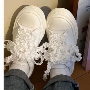 Nouveaux modèles de chaussures plates pour jeunes femmes, lacets imprimés élastiques en polyester, forme ovale, lacets paresseux à motif d'oreille de bois - Product Image 2