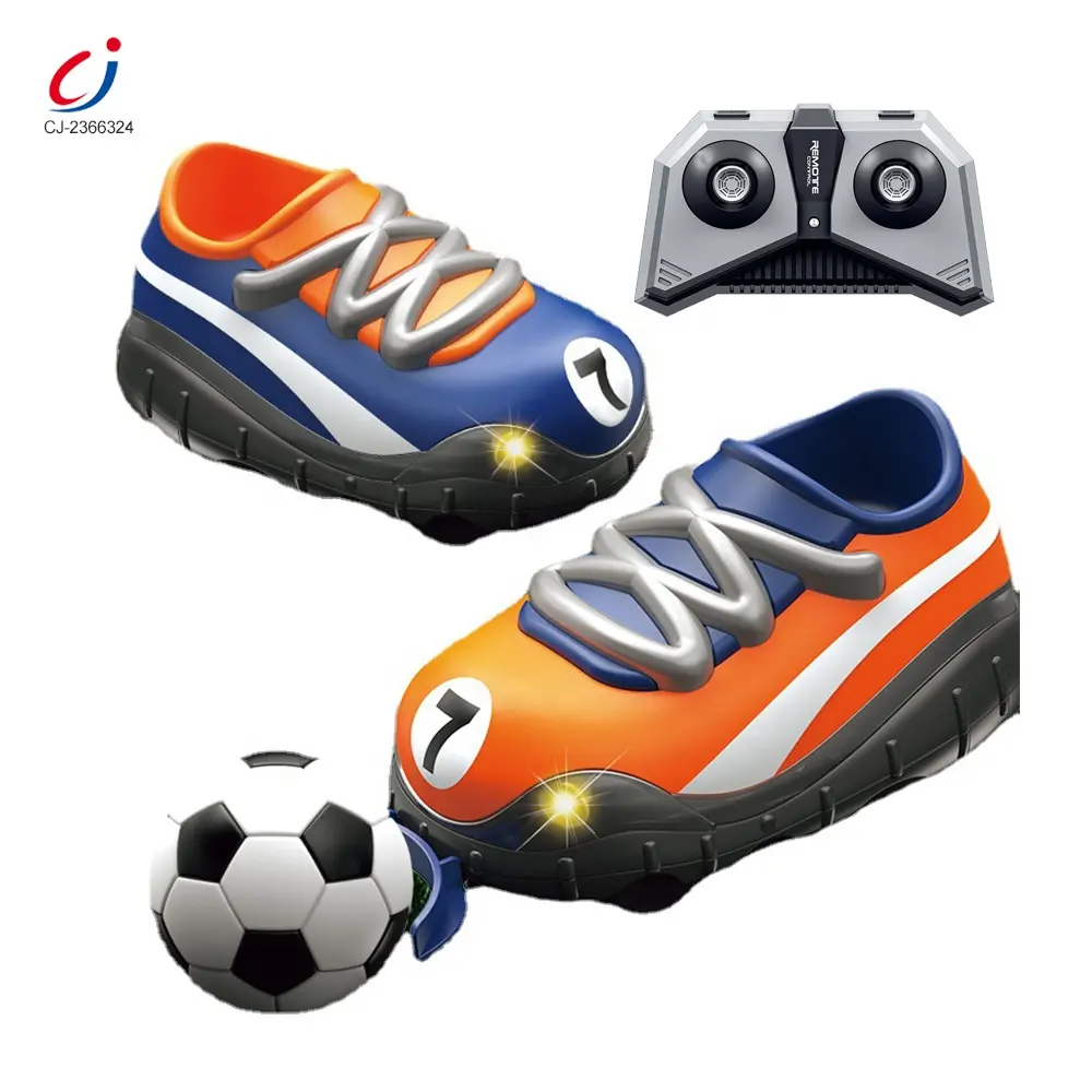 Chengji gift two shoes soccer battle 4CH electric kick the ball play soccer game remote control 2.4g mini rc football shoes car