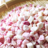 Guoyue Gevriesdroogd Roze Fruit Stukjes Gefriergetrocknete Honigpfirsich Lyofilizovane In Blokjes Gesneden Gevriesdroogde Honing Perzikkorrels