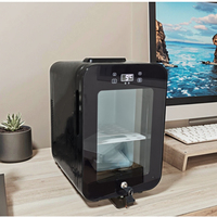 Mini réfrigérateur portable de 20 L avec écran LED transparent, température réglable, boîte de refroidissement pour voiture, camping, usage domestique