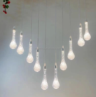 Lampes suspendues LED en forme de goutte d'eau Muwei pour la décoration de plafond de mariage, d'événements et de salles de banquet