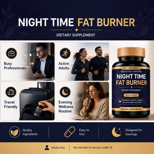 Complément Brûleur de Graisse Nocturne pour Adultes – Routine du Soir avec Mélatonine, Thé Vert et Garcinia Cambogia – 60 Capsules - Product Image 5