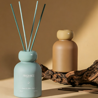 Diffuseur de parfum d'ambiance tendance pour la maison, bouteille gourd Morandi mate, bâtonnets de couleur assortie, marque privée, pour cadeau de pendaison de crémaillère