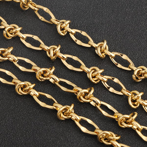 โซ่สแตนเลสแบบมีปม ชุบทองคำขาว งานแฮนด์เมด สำหรับทำสร้อยคอ รุ่น H1735 - Product Image 1