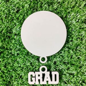 Plaque nominative vierge pour sublimation, badge de diplôme 2026 avec épingle - Product Image 2