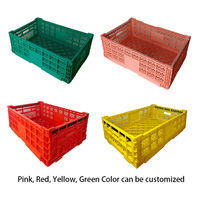 Caisses de rangement en plastique pliables en maille PP robuste, vente en gros de caisses de transport de lait pliables, contenants en plastique