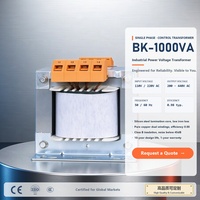 Transformateur de contrôle monophasé 1000VA à double enroulement cuivre-acier, entrée 110V 220V, 50Hz 60Hz, alimentation industrielle
