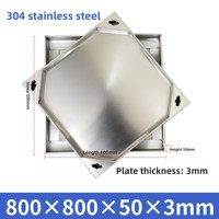 Grilles de drainage carrées invisibles en acier inoxydable 304 modernes de Chine en gros, en stock, pour caniveaux et eaux pluviales