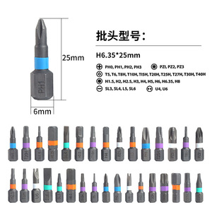 Weeks Screwdriver Bits 6mm 1/4 Inch Crv Chrome Vanadium Steel Magnetic For Pneumatic Tools - Product Image 4