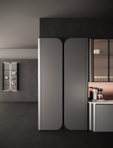 Gabinetes de Cocina Metálicos Pintados en Forma de Arco, Estilo Minimalista Italiano, de Alta Calidad y Personalizados de Fábrica - Product Image 2