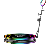 Machine de photomaton rotative à 360° en verre, cabine photo portable pour événements, fêtes et location commerciale
