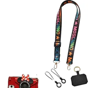 Supplier high quality anti-fall strap phone lanyards custom id id card holder neck strap card holder neck strap