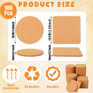 Tapis de table en <span class=keywords><strong>liège</strong></span> H-9221 absorbant la chaleur et antidérapant - Product Image 2