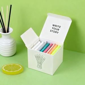 Tiza Escolar Biodegradable al por Mayor, en Paquetes de Varias Piezas, Tiza Borrable, Tiza sin Polvo, Tiza de Colores Personalizada, Caja de Papel para Dibujar - Product Image 4