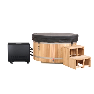 Manufacturer Wooden Oval Shape Large Cedar Ice <b>Bath</b> Outdoor Cold Plunge Stainless Steel Inner Liner Ice <b>Bath</b> - Product Image 1
