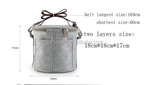 กระเป๋าใส่กล่องข้าวเก็บความเย็นแบบพกพากระเป๋าใส่น้ำแข็งทรงกลมกระเป๋าปิคนิคกลางแจ้งแบบถือ - Product Image 4