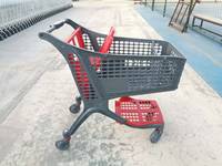 Chariot de supermarché en acier de 180 litres
