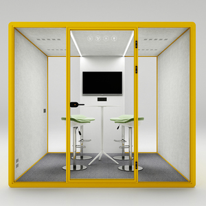 Cabina de teléfono de llamada acústica móvil de oficina Sala de oficina extraíble con muebles - Product Image 6