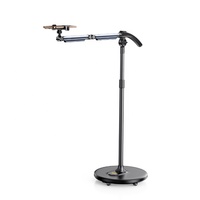 Feixiang L66 Support de téléphone roulant de qualité studio Organisateur de câble flexible Amortissement de rotation 360 ° x3 pour animaux de compagnie/Vlog à la maison pour une utilisation au bureau