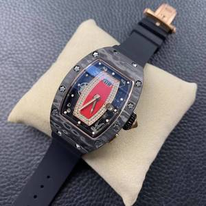 High-end luxury 0701 women's wristwatch, red lip diamond-embellished hollow dial, business casual gift <b>mechanical</b> <b>watch</b> - Product Image 3