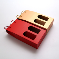Boîtes cadeaux pour bouteilles de vin en carton recyclable avec logo personnalisé en relief, revêtement UV, laminage mat, carton rigide de luxe