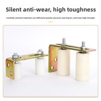 Support auxiliaire de fixation pour roue de guidage de porte coulissante, en nylon et acier, anti-magnétique, épaissi, pour rouleau de positionnement